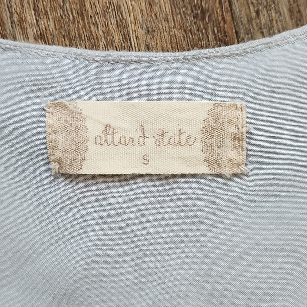Altar'd State Soft Blue Button Front Dress Sz Small Cotton Blend - Picture 7 of 8